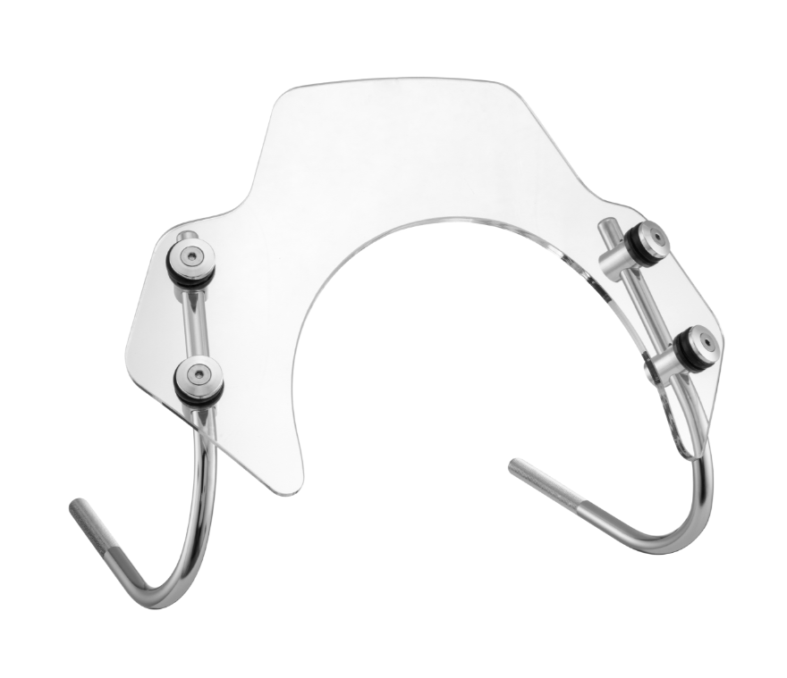 Flyscreen para Vespa GTS/GTS Super/GT/GT L 125-300cc, soportes plateados, transparente