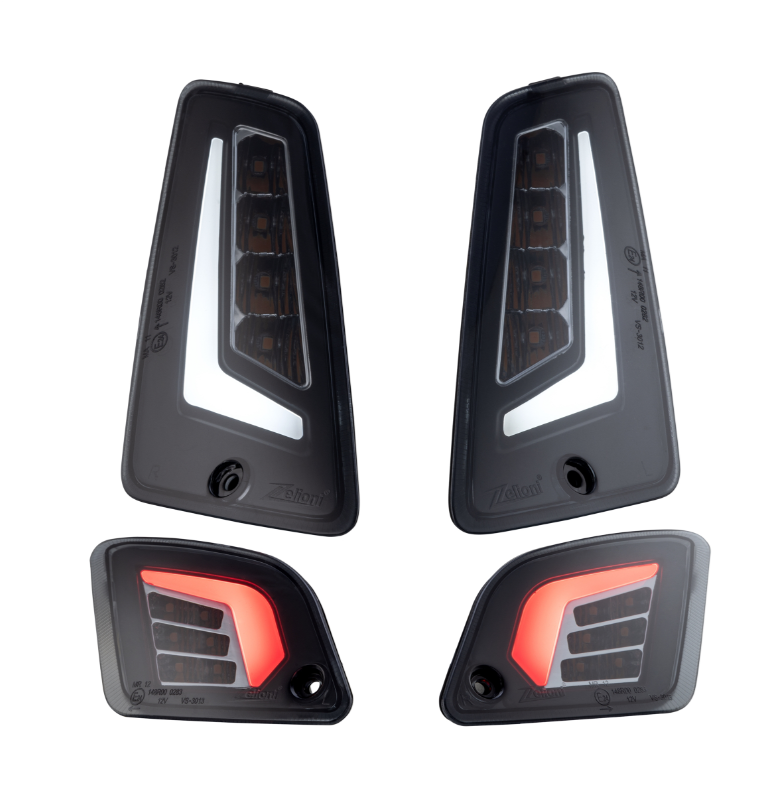 Kit indicador ZELIONI delantero y trasero para Vespa GTS/GTS Super/GTV 125-300cc, tintado