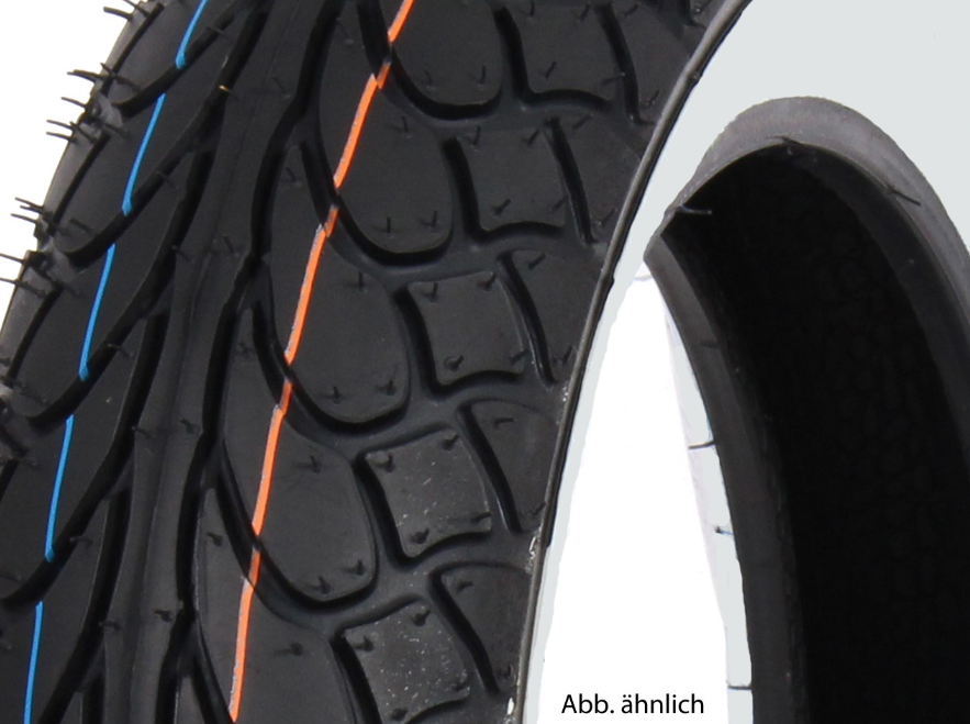 Neumático Mitas 120/70-10, 54L, TL, neumático de pared blanca, MC22, trasero