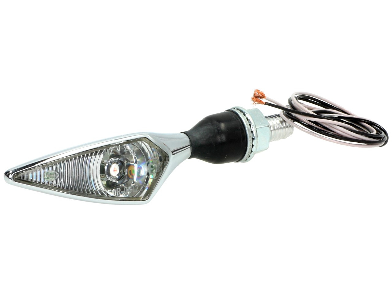 Indicador Kellermann, rombo, acero, LED, VR/HL, 12 V, cromo brillante, M8x20, homologado E