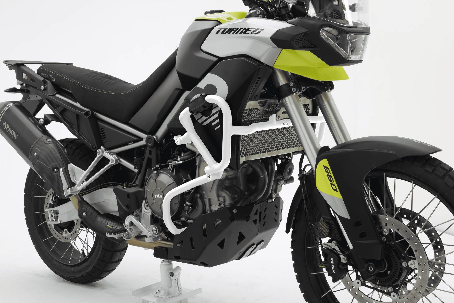 Barra de choque blanca para Aprilia Tuareg 660