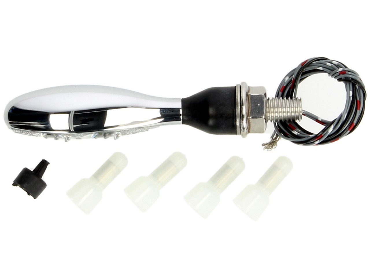 Indicador Kellermann, luz trasera y de freno, Micro 1000 DF, acero, LED, HL/HR, 12 V, cromo brillante
