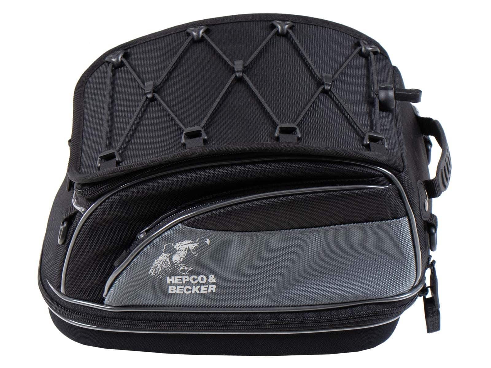 Bolsa trasera Street negra, fijación universal al cinturón, Hepco & Becker
