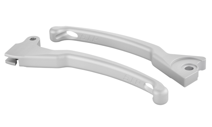 Juego de palanca deportiva de freno izquierda/derecha para Vespa LX/LXV/S/Primavera/Sprint 50-150ccm, plata mate