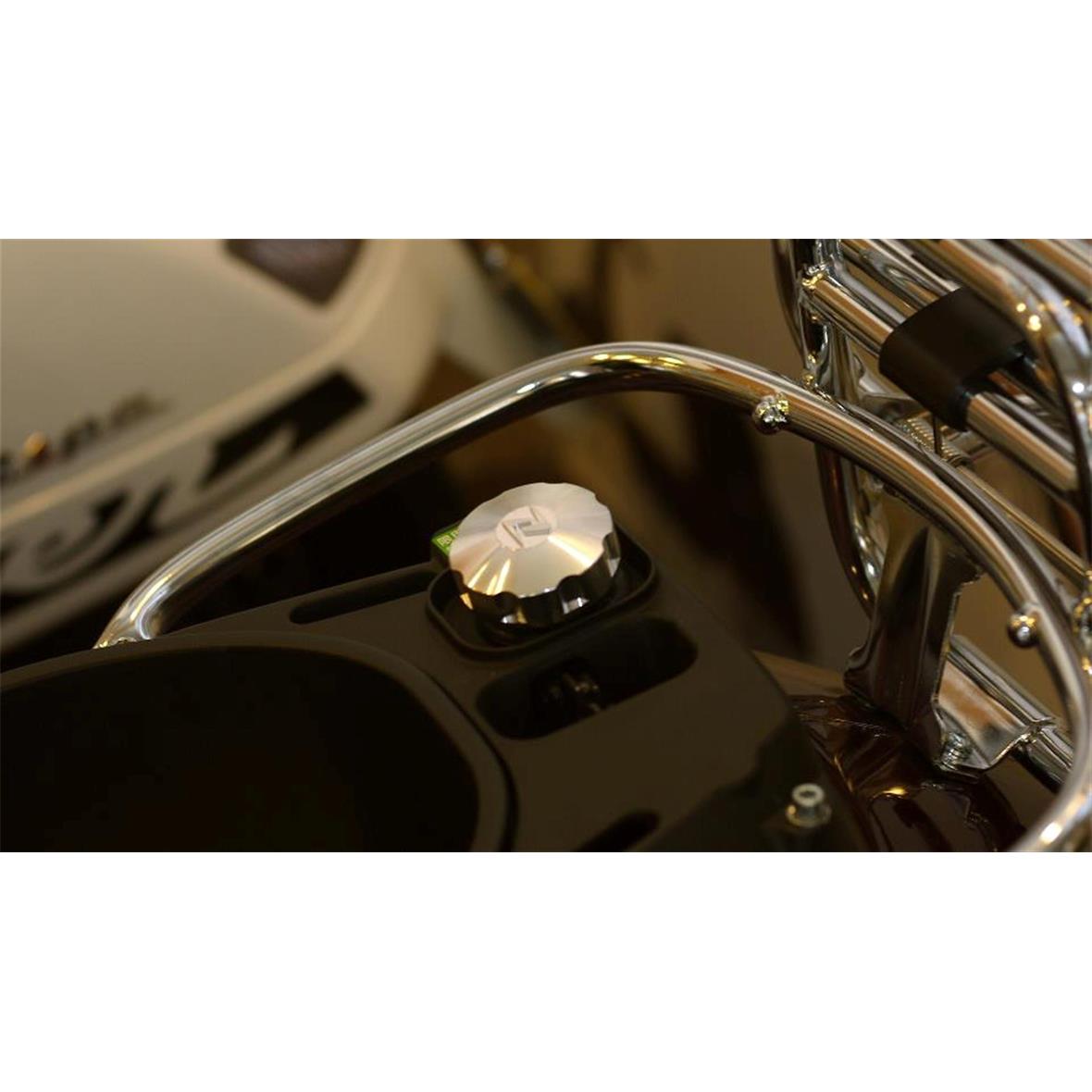 Tapón del depósito plateado, Zelioni para Vespa