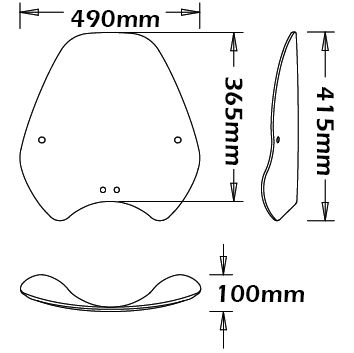 Parabrisas bajo, inclinable para BMW R 1150 R /R 850 R (99-06), transparente