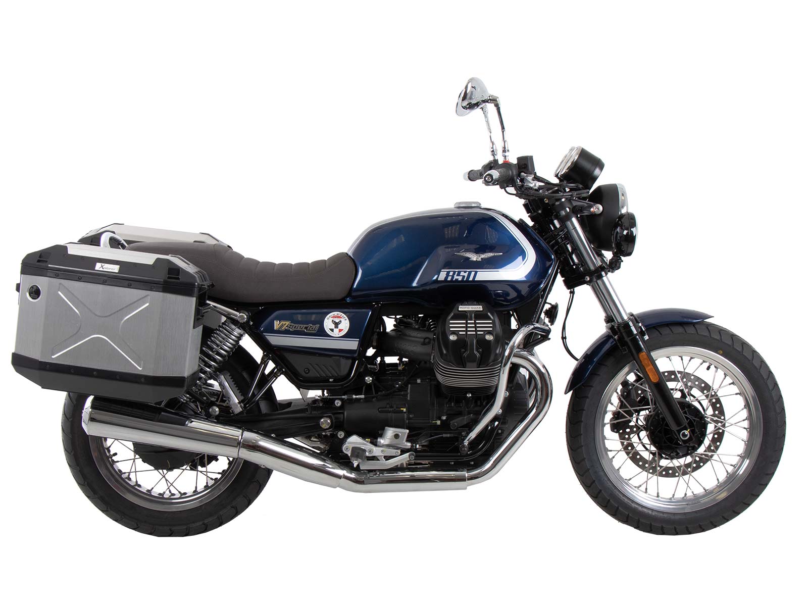 Portaequipajes negro para Moto Guzzi V7 Special/Stone/Centenario (21-24) Hepco & Becker