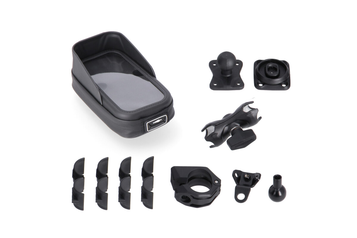 Kit Soporte Navi T-Lock con Funda para Teléfono para Aprilia RSV 4 1000 RR /RF- SW Motech
