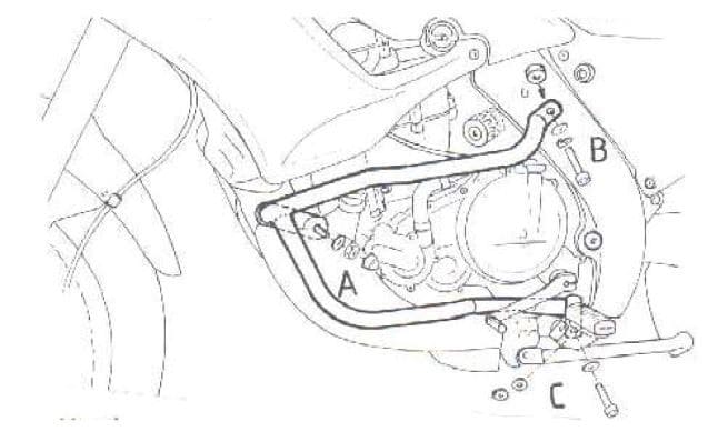 Guardamotor negro para Aprilia Pegaso 650/Garda (97-04) Hepco & Becker