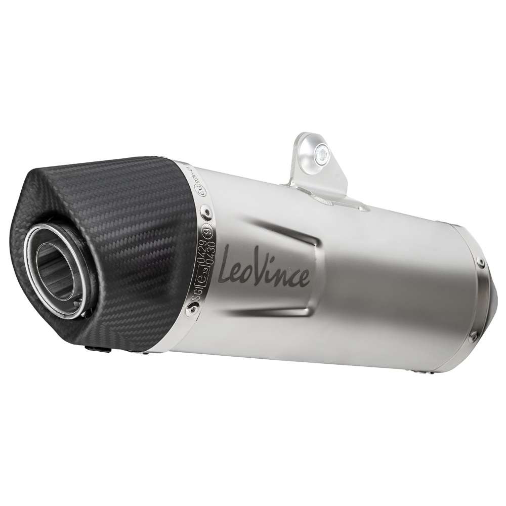 Sistema de escape LeoVince LV One Evo para Vespa GTS 125 /Super, plata, slip on, certificado E, Euro5