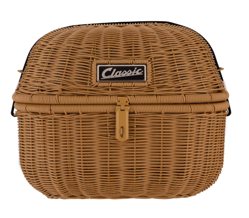 Kit de cesta portaequipajes "Classic" con portaequipajes para Vespa LX/LXV/S 50-150cc, marrón