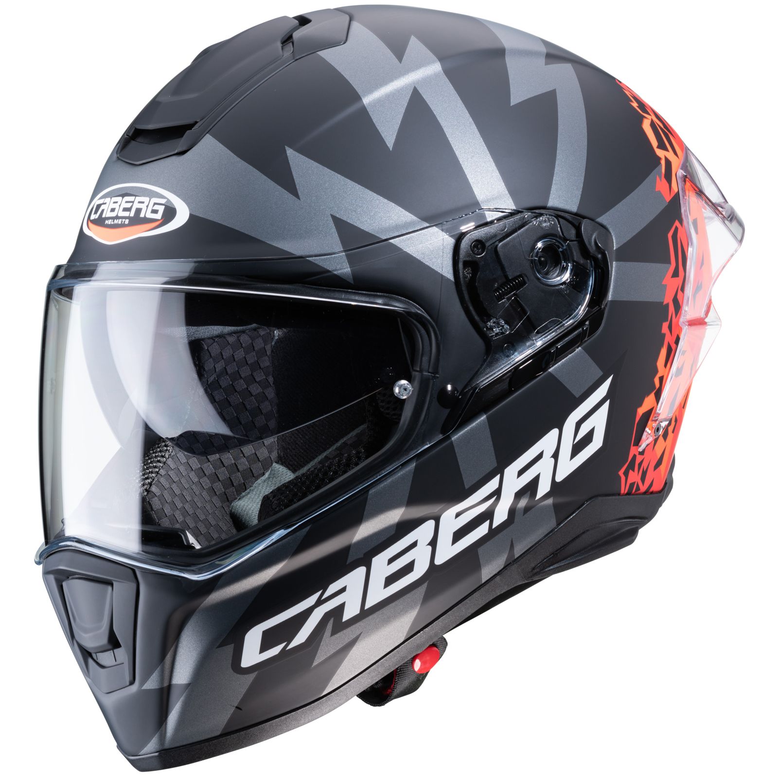 Casco Caberg Drift Evo Storm, negro mate/rojo antracita