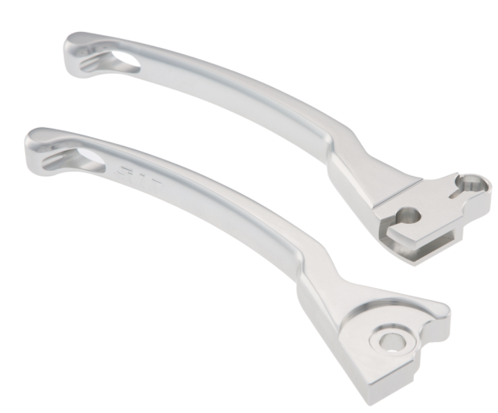 Juego de palanca de freno deportiva izquierda/derecha para Vespa LX/LXV/S/Primavera/Sprint 50-150ccm, plata