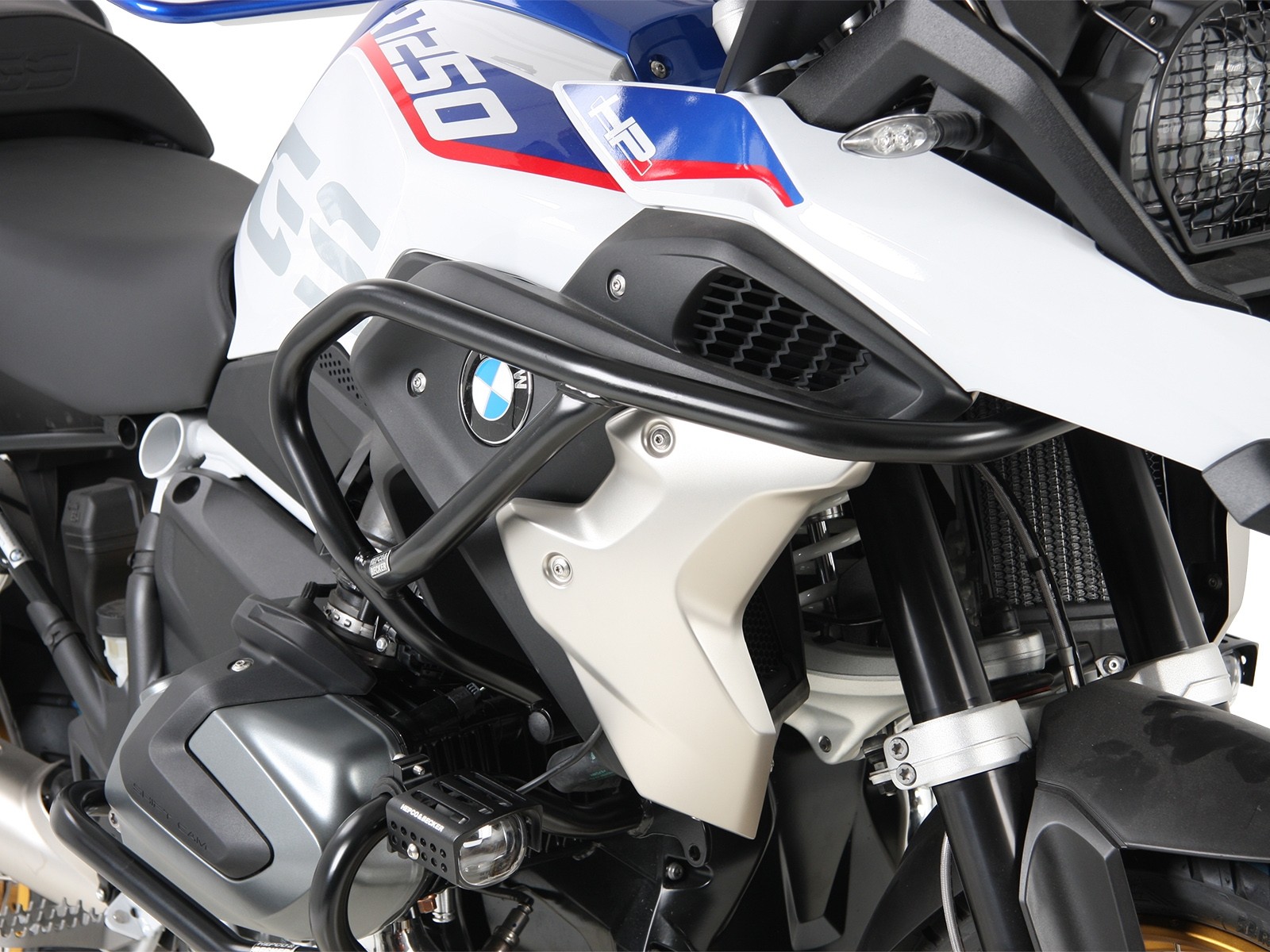 Barra protectora de depósito negra para BMW R 1250 GS (19-23) Hepco & Becker