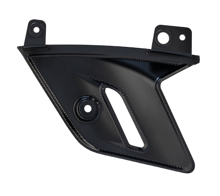Carenado de horquilla para Vespa GTS/GTS Super 125/300cc (`22-), aluminio, anodizado negro