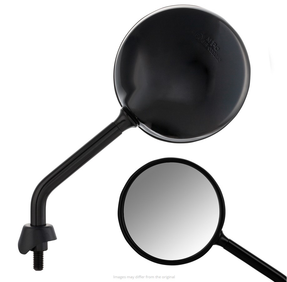 Espejo Shorty para Vespa, negro brillante, derecha e izquierda (par)