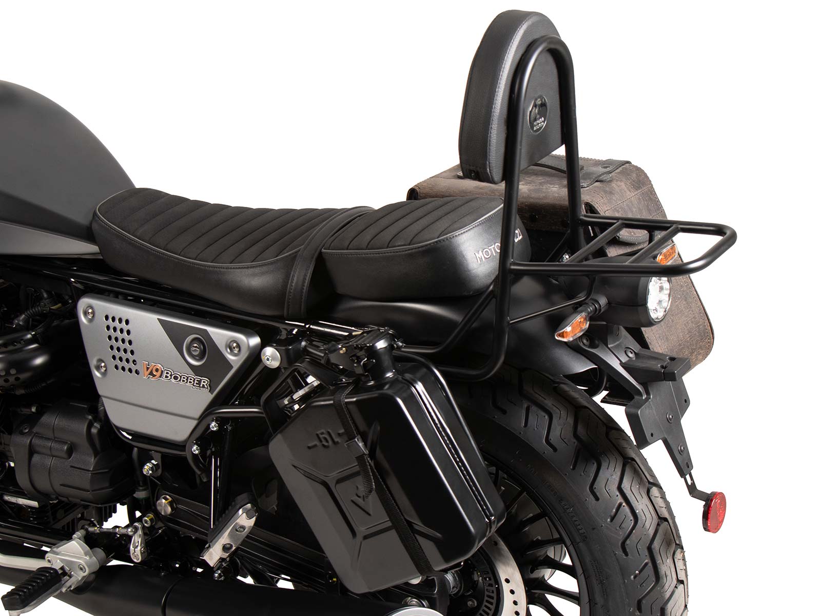 Bidón 4 litros incl. soporte recortado izquierdo para Moto Guzzi V9 Bobber/Special Edition (21-)