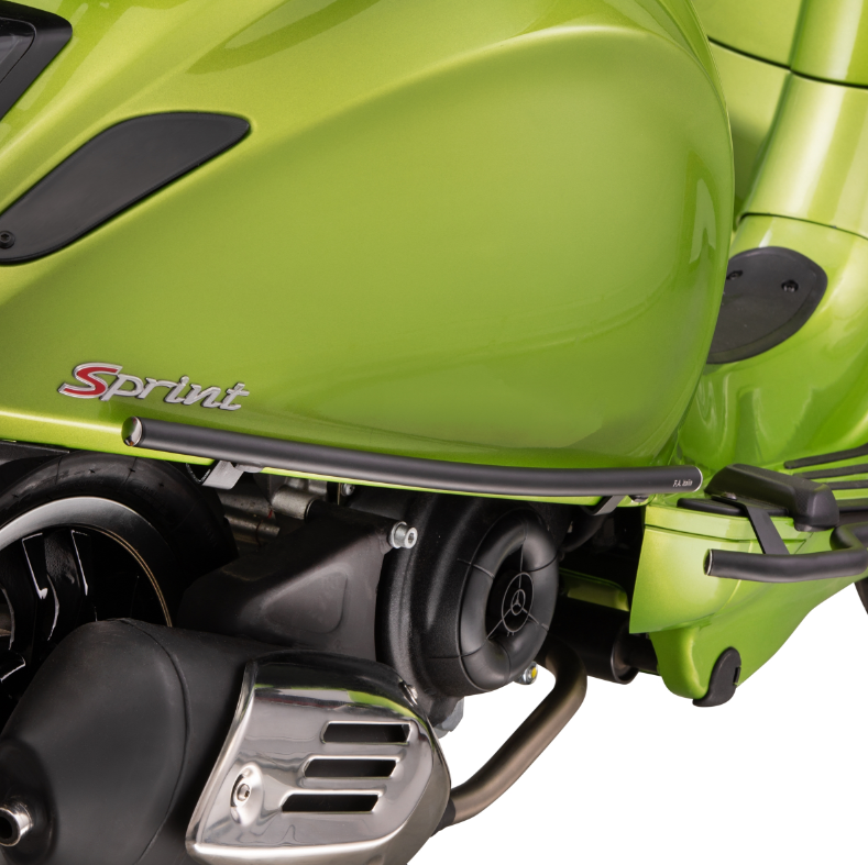 Cubrebarras lateral para Vespa Primavera/Sprint/Elettrica 50-150ccm, negro mate