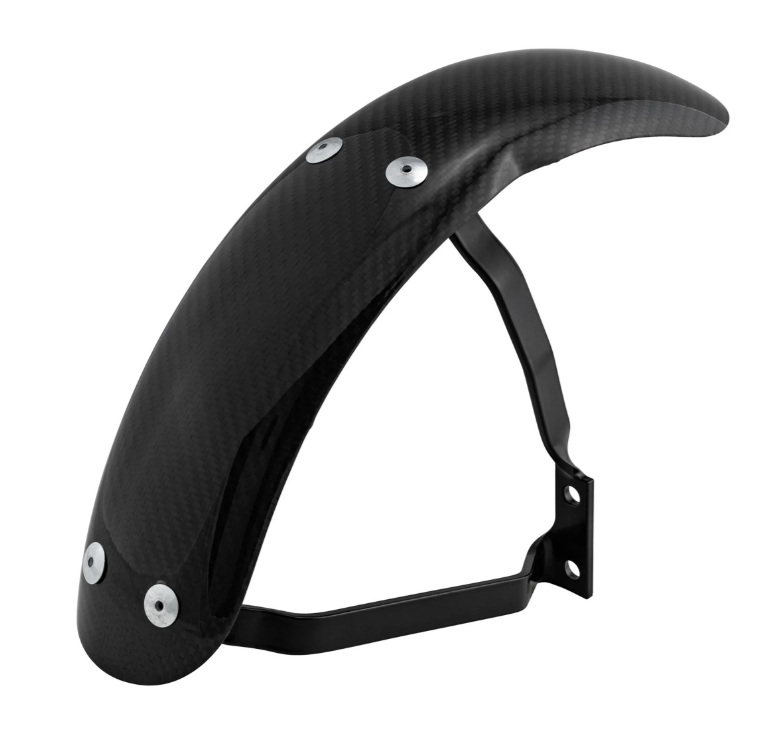 Guardabarros Garelli Race EVO II para Vespa PX 80-200ccm, carbono, soporte negro