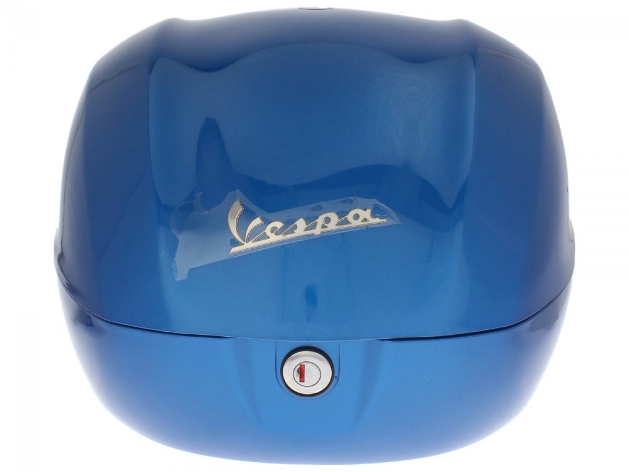 Baúl para Vespa de 32 l, azul claro brillante, 261/A, sin respaldo