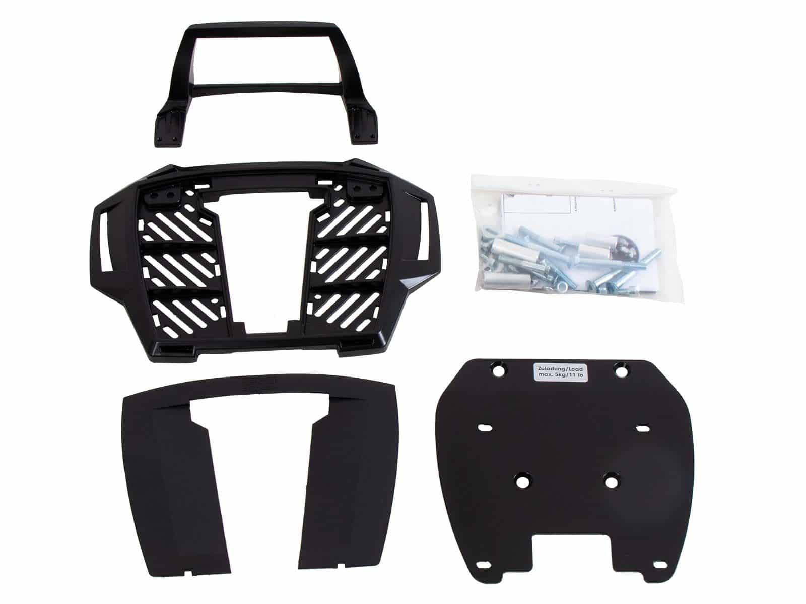 Portamaletas de aluminio negro para BMW F 800 GS (08-18) Hepco & Becker