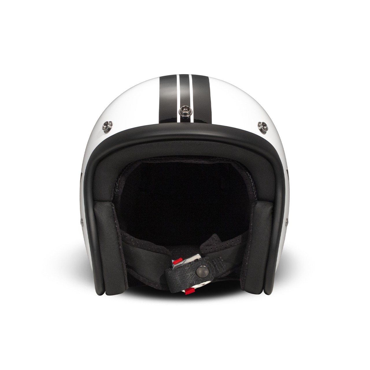 Casco DMD jet Retro, blanco, mate, Star White, fibra de vidrio, ECE 22.06