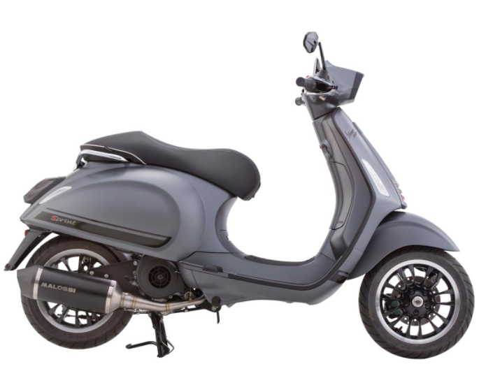 Conector mono ranura tubo pata escudo negro mate para Vespa Primavera/Sprint 50-150ccm