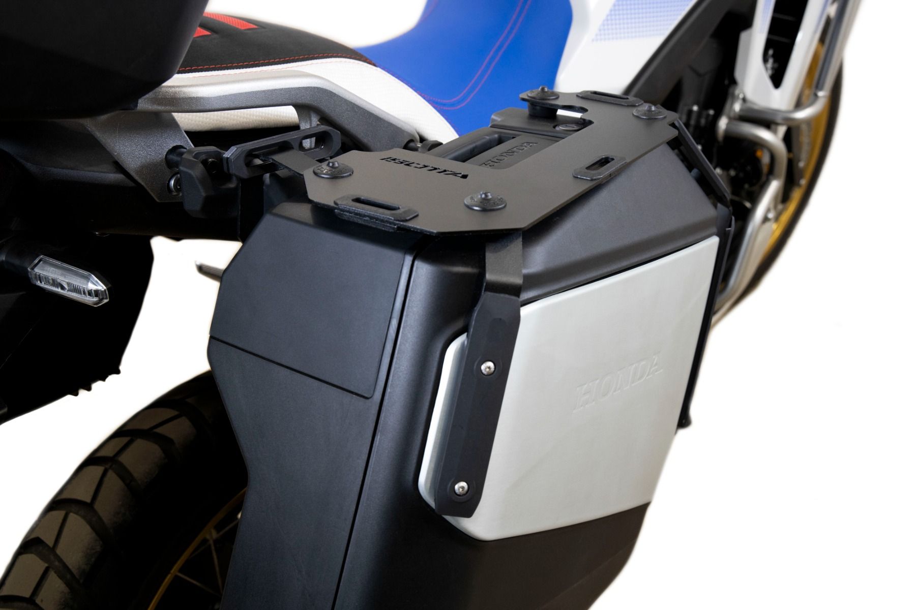 Portaequipajes para maletas laterales Honda XL 750 Transalp /NT 1100 /ADV 750 /NC 750 X, aluminio, negro