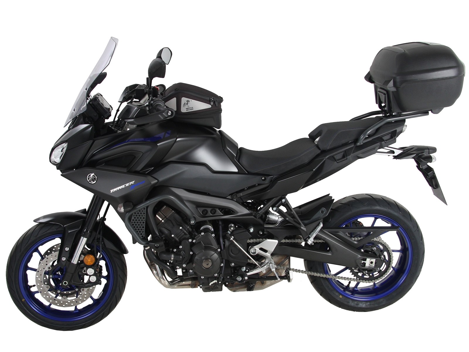 Alurack topcase carrier negro para Yamaha Tracer 900 / GT (Bj.18-) Hepco & Becker