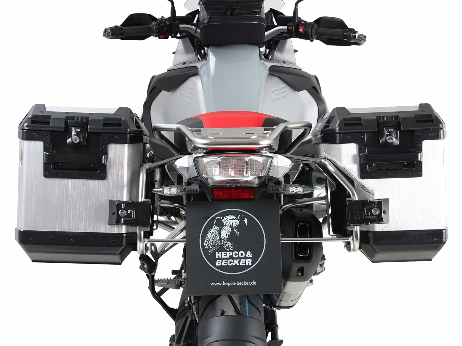 Juego portamaletas Portamaletas incl. juego portamaletas Xplorer Cutout plata para BMW R 1250 GS Adventure