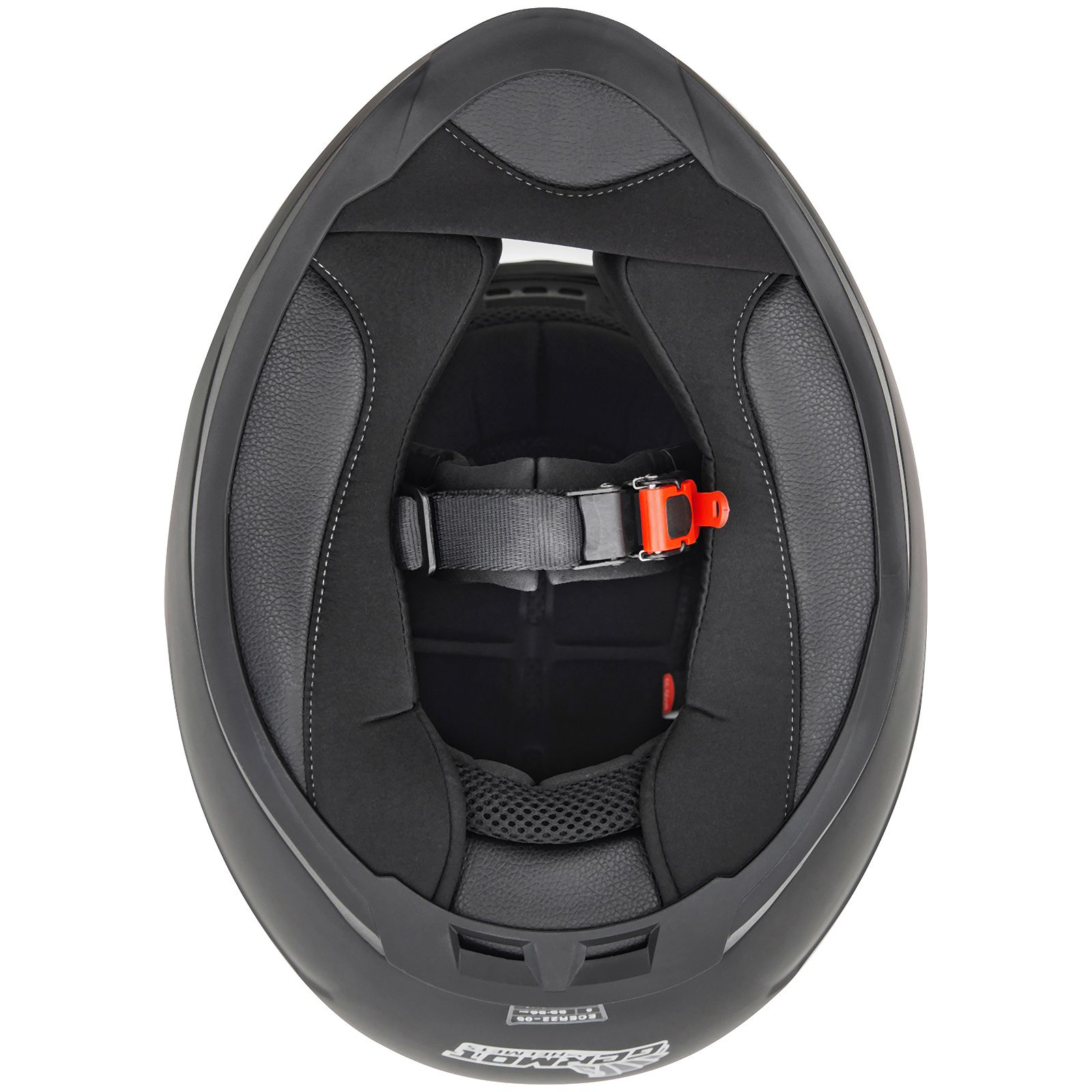Casco integral Germot GM 320, negro mate/blanco