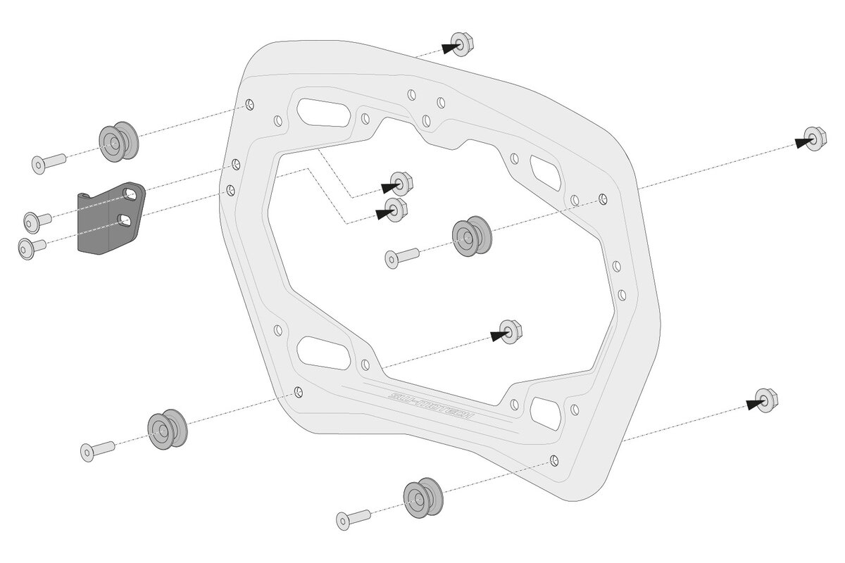 SW-Motech TRAX ADV sistema de maletas de aluminio 2x45L negro para Honda XL 750 Transalp (23-) SW Motech