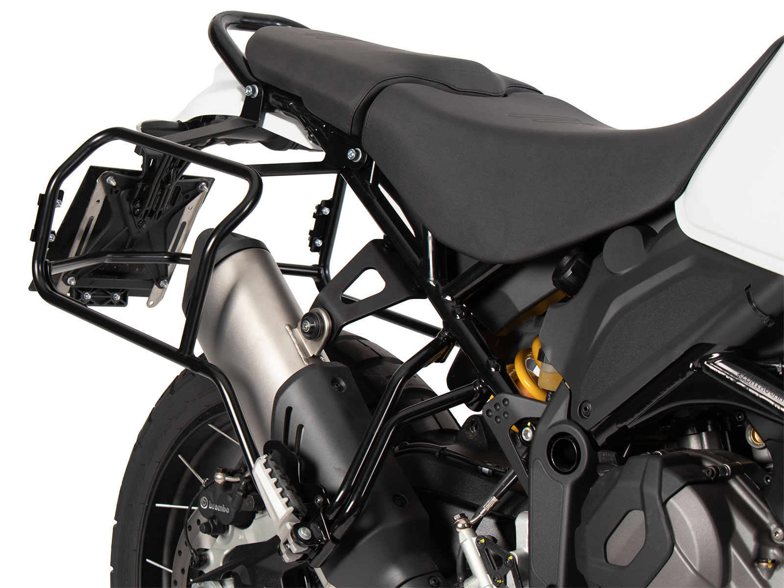 Juego portamaletas Portamaletas incl. juego portamaletas Xplorer Cutout plateado para Ducati Desert X (22-)