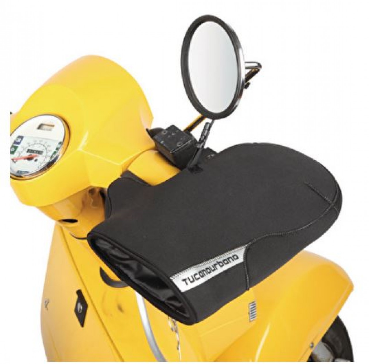Guantes de manillar, para Vespa LX, S, LXV, PX, PK, ET2 y ET4 con protector, negro Tucano Urbano