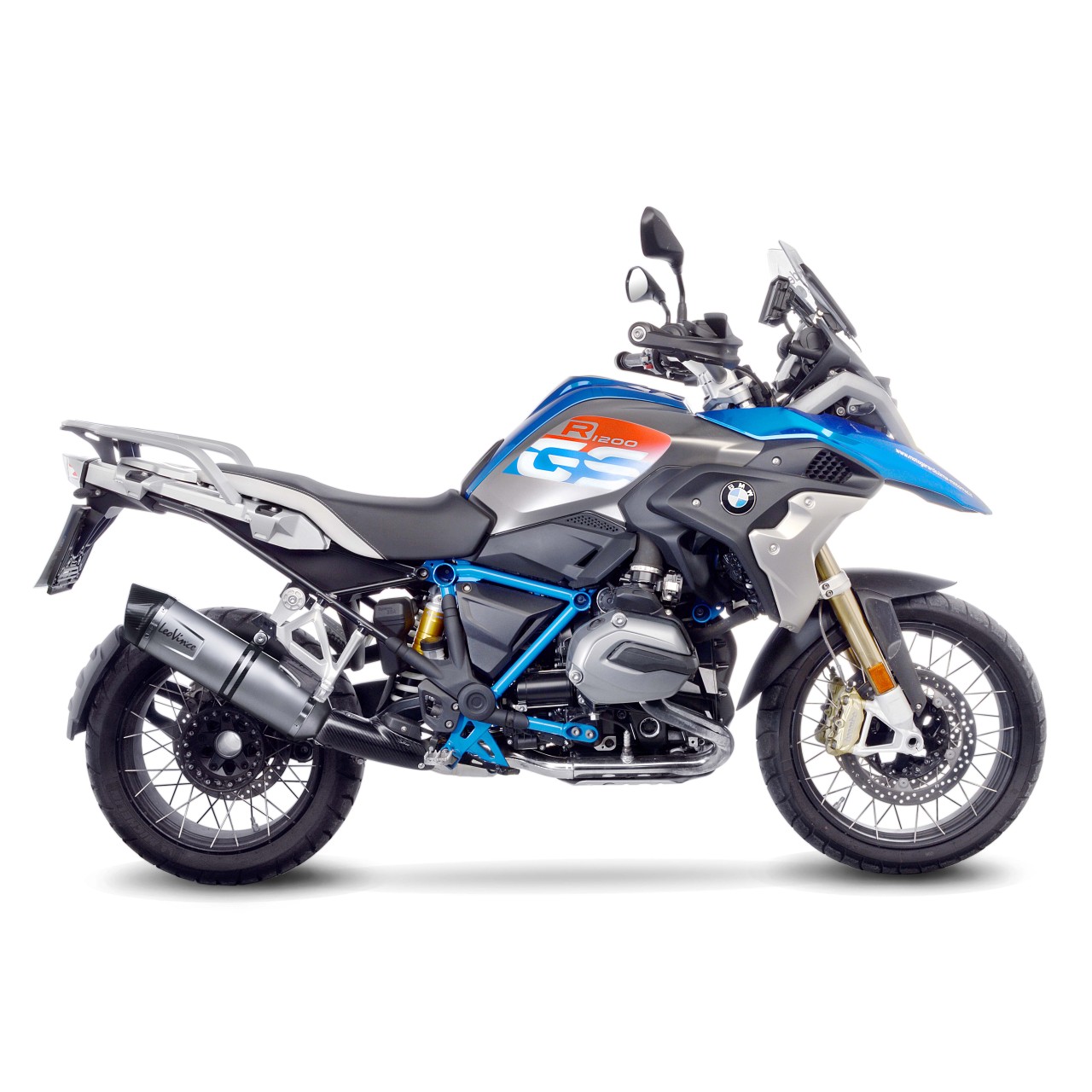 Sistema de escape LeoVince LV One Evo para BMW R 1200 GS /Adventure, plata, slip on, Euro4, certificado E