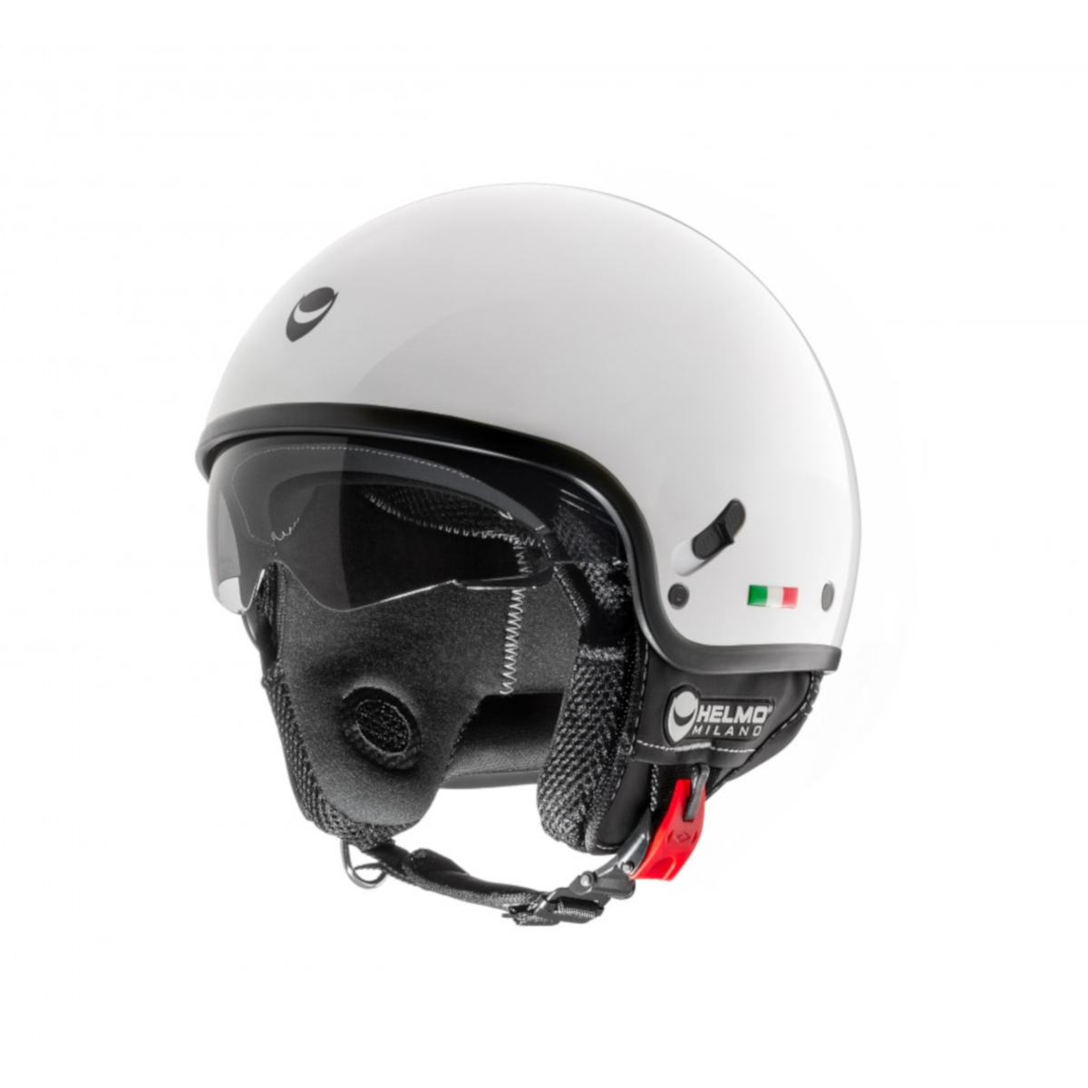Helmo Milano Demi Jet, Puro Slider, blanco, brillante