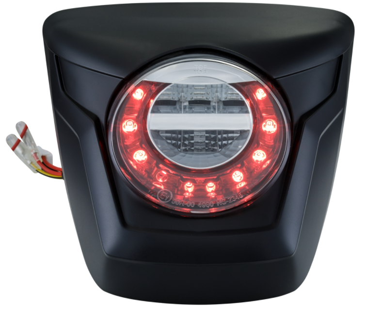 Luz trasera LED roja para Vespa Primavera/Sprint 50-150ccm, borde - negro mate