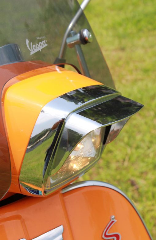 Aro de lámpara con tulipa para Vespa S 50-150ccm, cromado