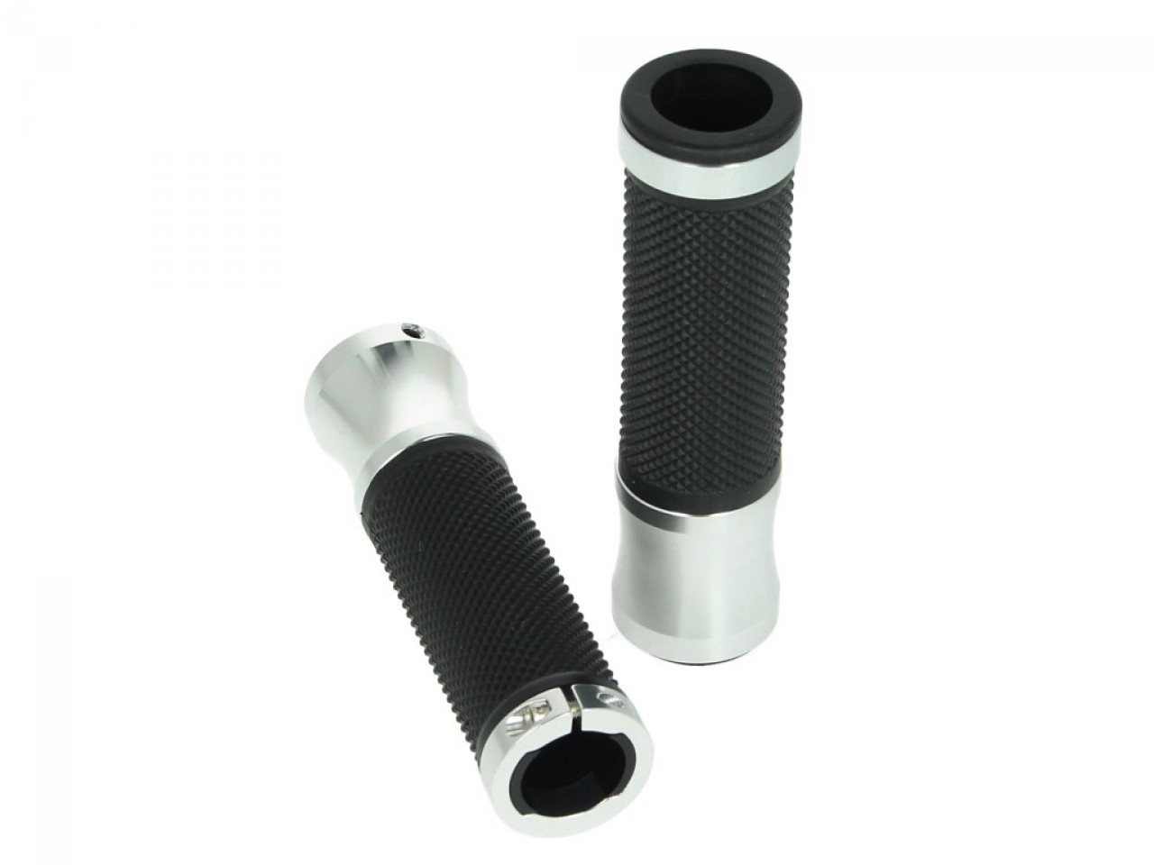 Puños de aluminio plateados para Vespa GTS / GTV / GT / Sei Giorni