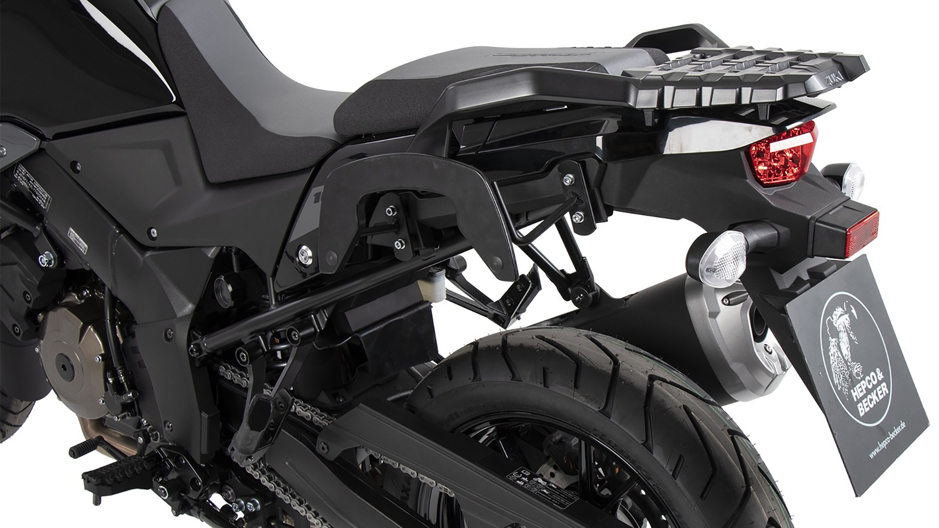 Soporte lateral C-Bow negro para Suzuki V-Strom 1050 (20-) Hepco & Becker