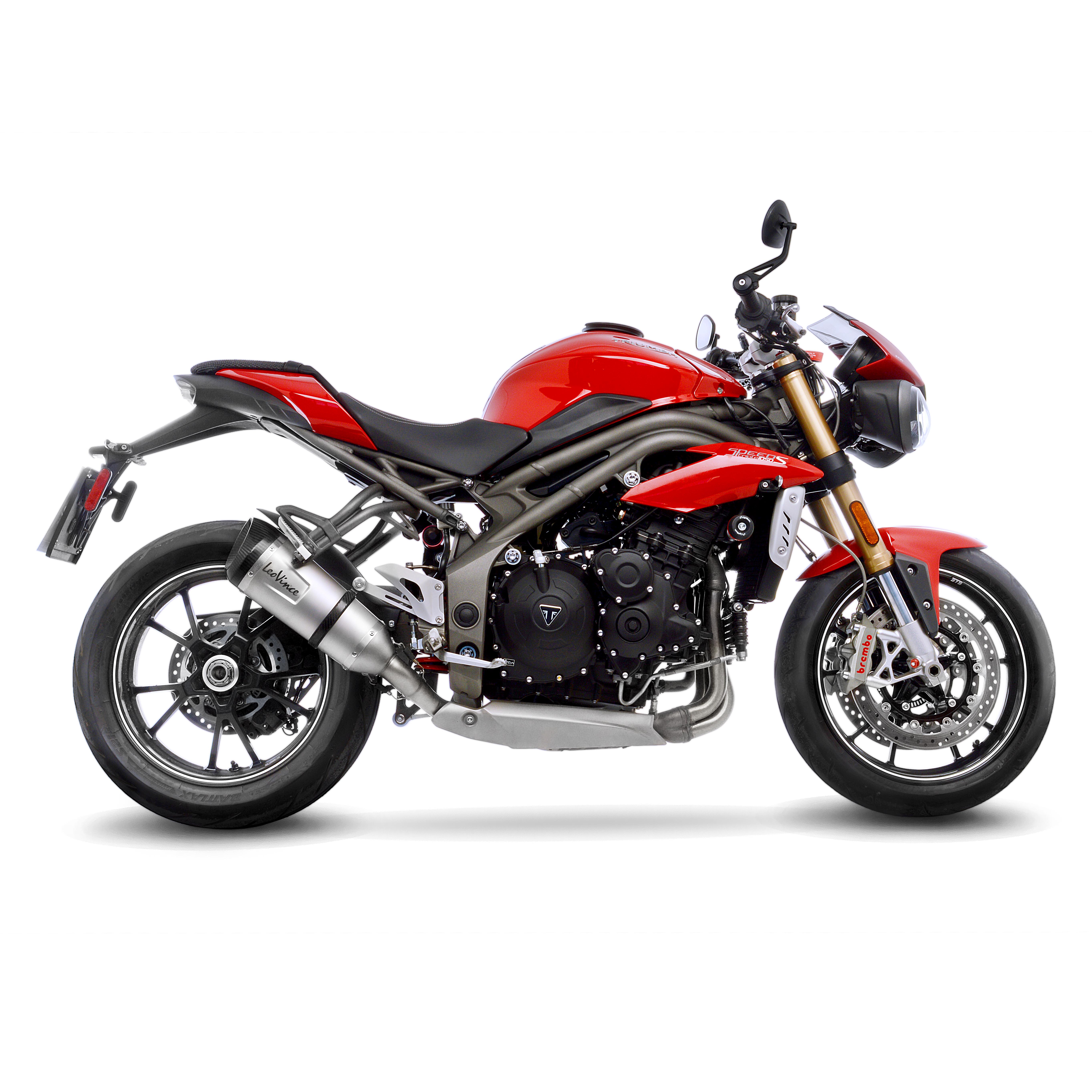 Sistema de escape LeoVince Factory S, acero inoxidable, slip on para Triumph Speed Triple 1050 RS / S (18-19)