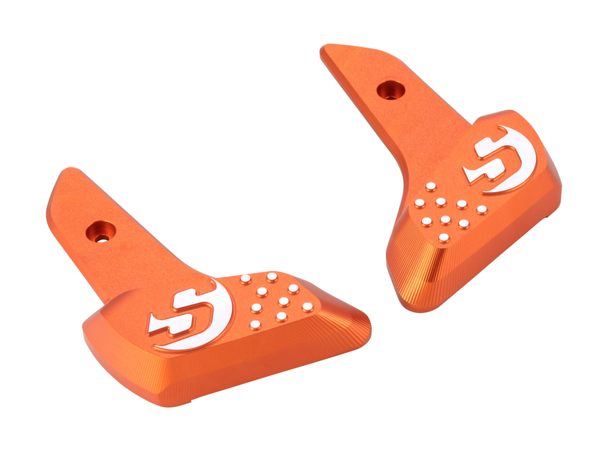 Estriberas derecha e izquierda para Vespa Primavera /Sprint 50-150ccm 2T/4T AC, naranja mate
