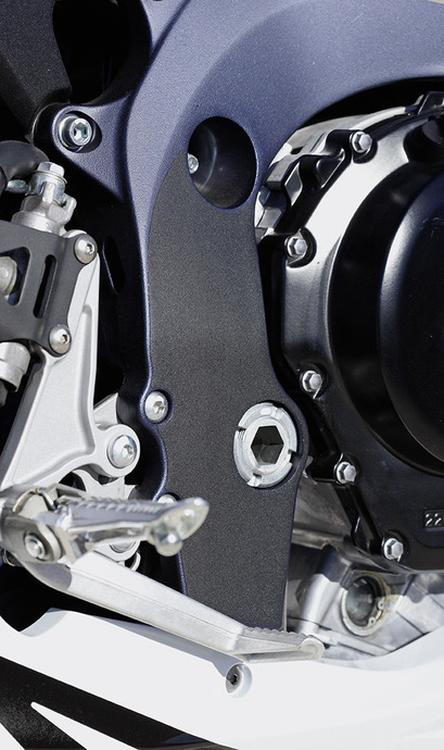 Lámina de protección del cuadro, negra para Suzuki GSX-R750 BJ. 2011-2017/ GSX-R600 BJ. 2011-2017