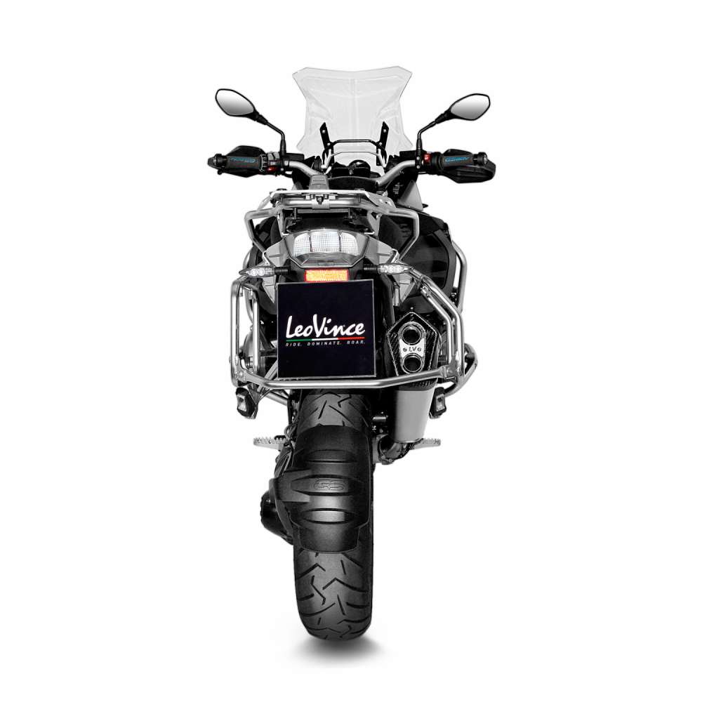 Sistema de escape LeoVince LV-12 para BMW R 1200 /1250 GS /Adventure, plata, slip on, E-certificado