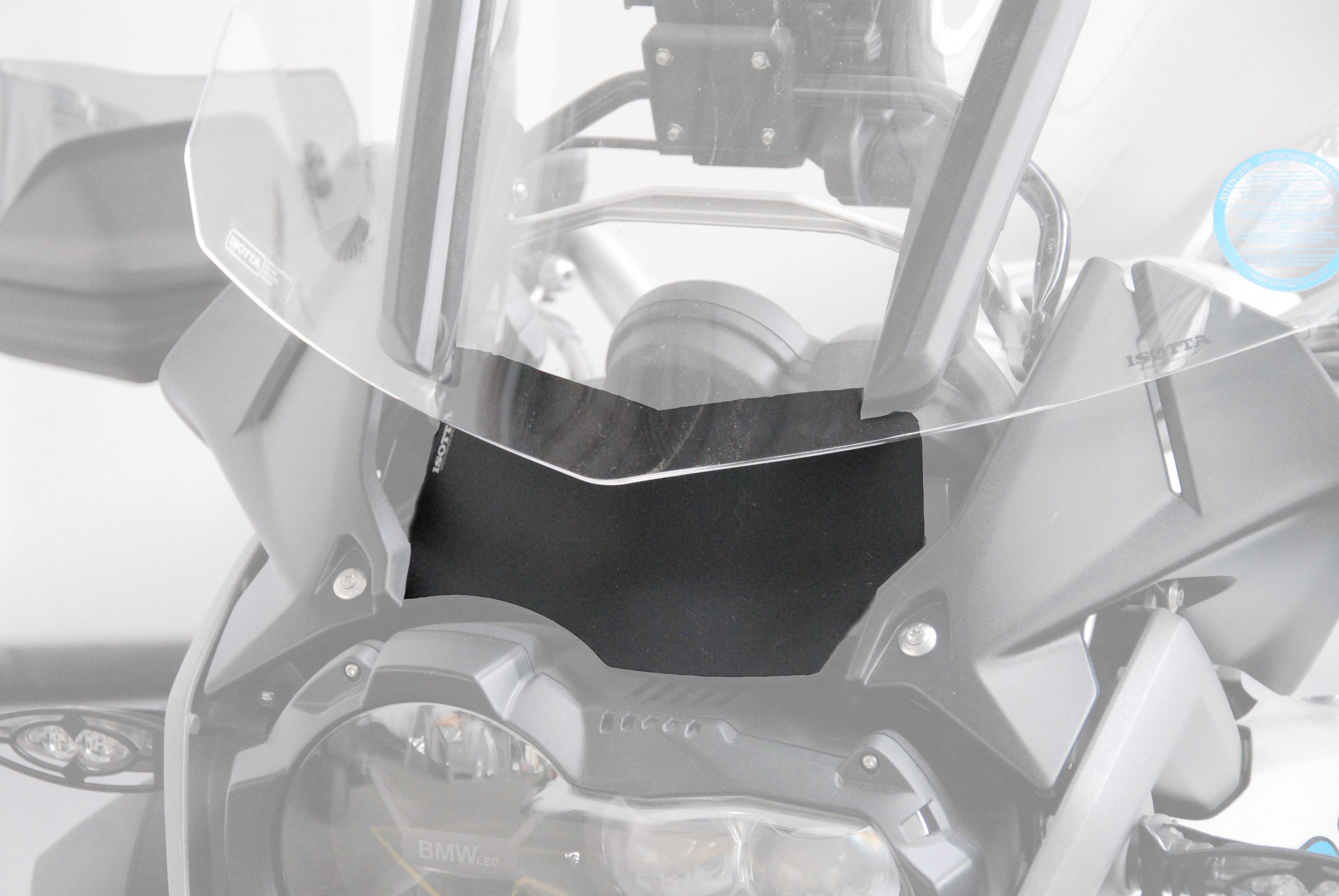 Deflector de aire para el parabrisas de la BMW R 1200 GS LC (13-16), negro mate