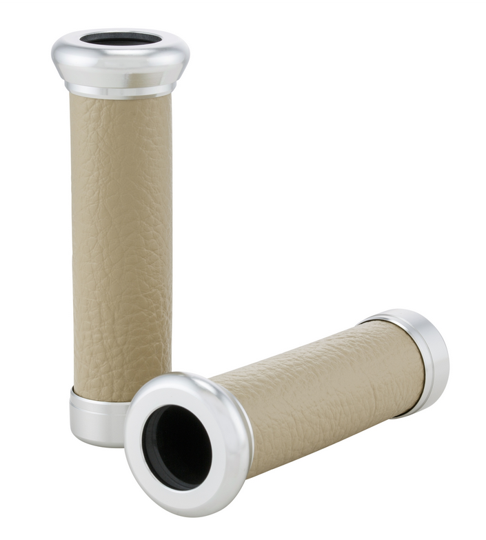 Puños Retro Ø 24/24 mm, L 130 mm para Vespa ET2/ET4/LX/LXV/S/Primavera/Sprint 50-150ccm, beige