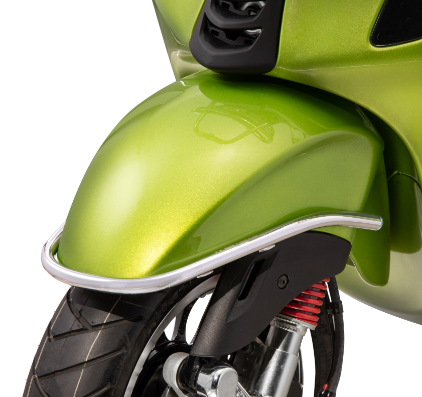Guardabarros parachoques delantero para Vespa Primavera/Sprint/Elettrica 50-150cc, cromado