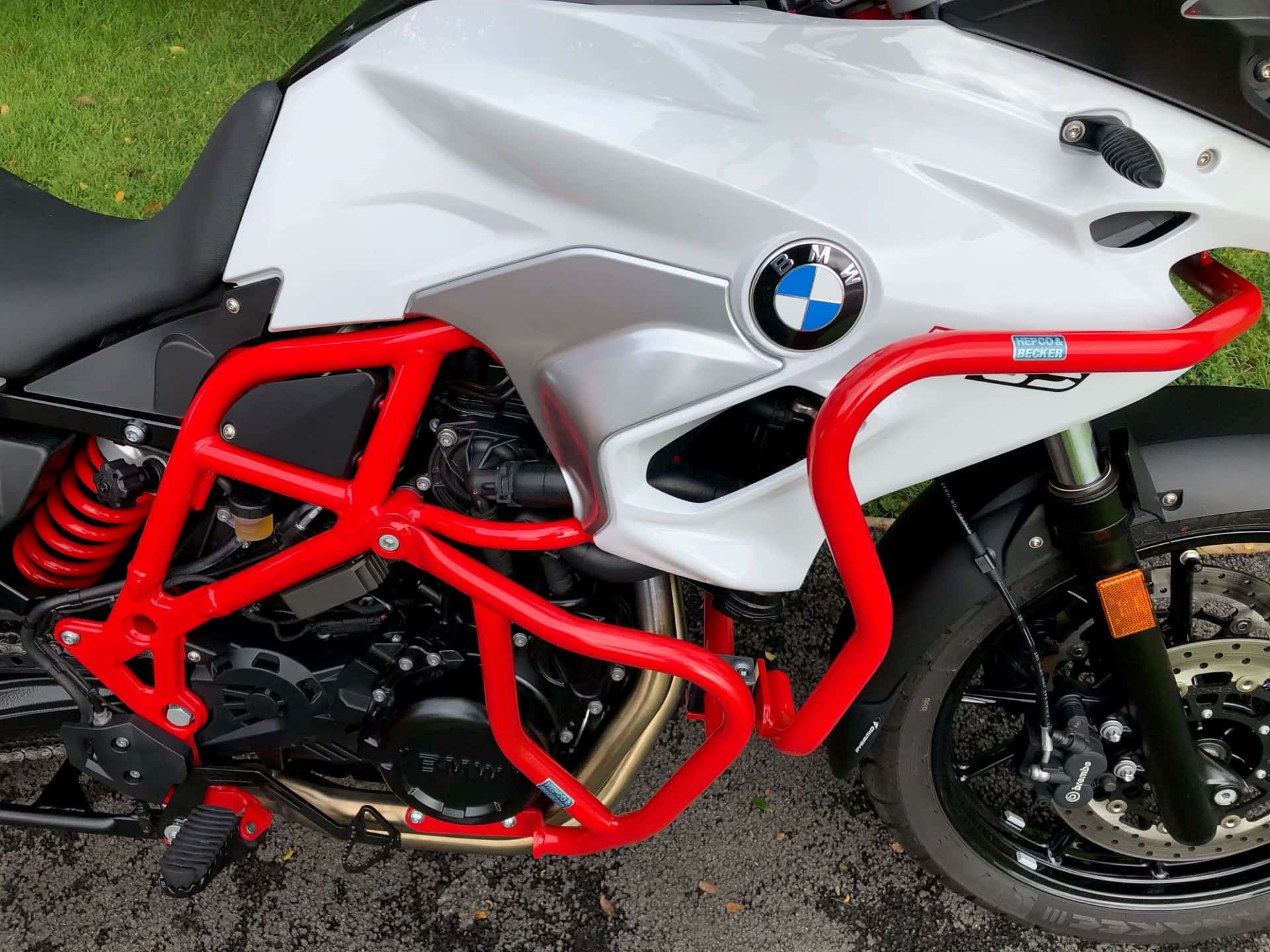 Protector motor rojo para BMW F 800 GS (08-18) Hepco & Becker