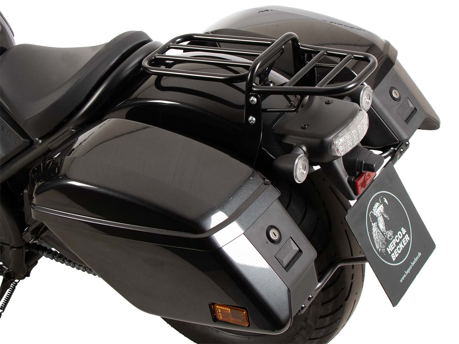 Portaequipajes tubular negro para Honda CMX 1100 Rebel /DCT (21-24) Hepco & Becker