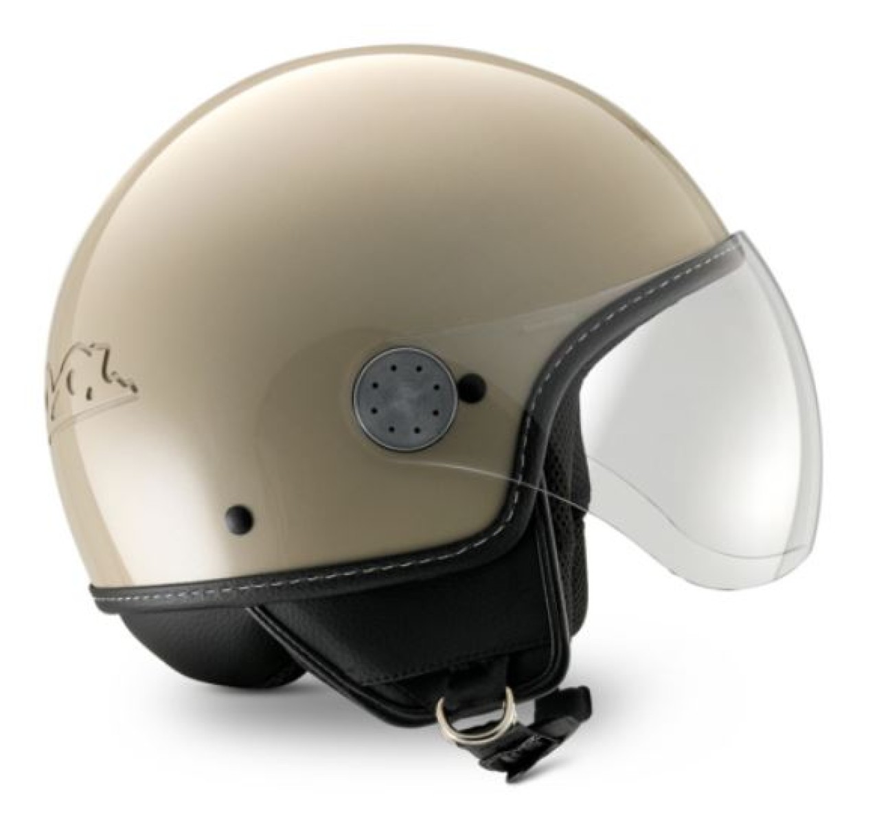 Casco jet Vespa, Vespa Visor LangHe, beige brillante (Q01)